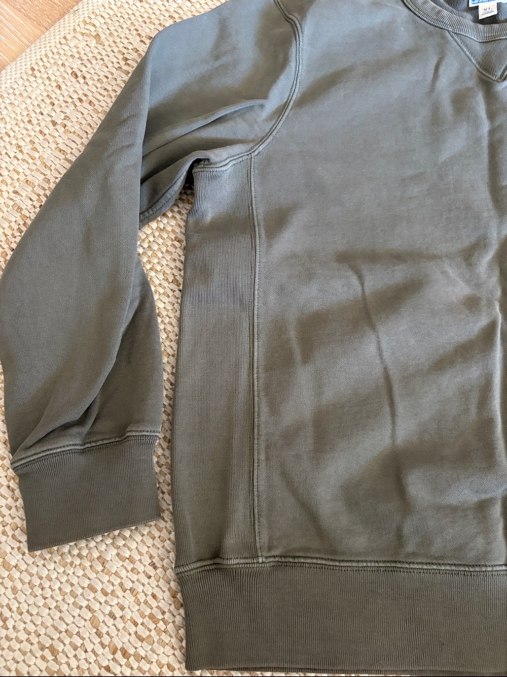 J. Crew Olive Green Crewneck Sweatshirt - Picture 3 of 5
